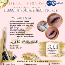 Load image into Gallery viewer, Russian Volume Lash Course Deposit
