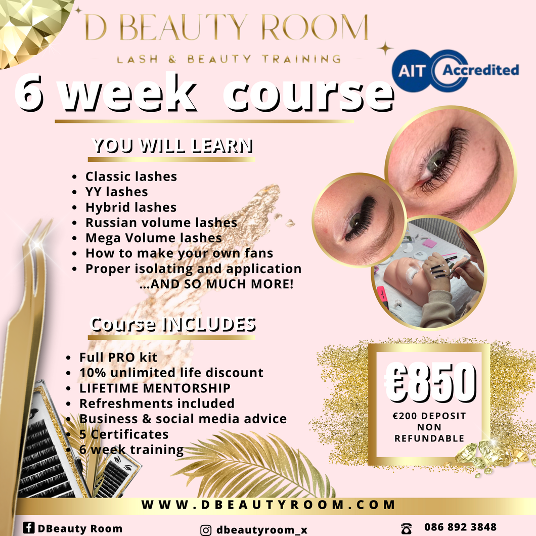 6 Week Lash Training Deposit