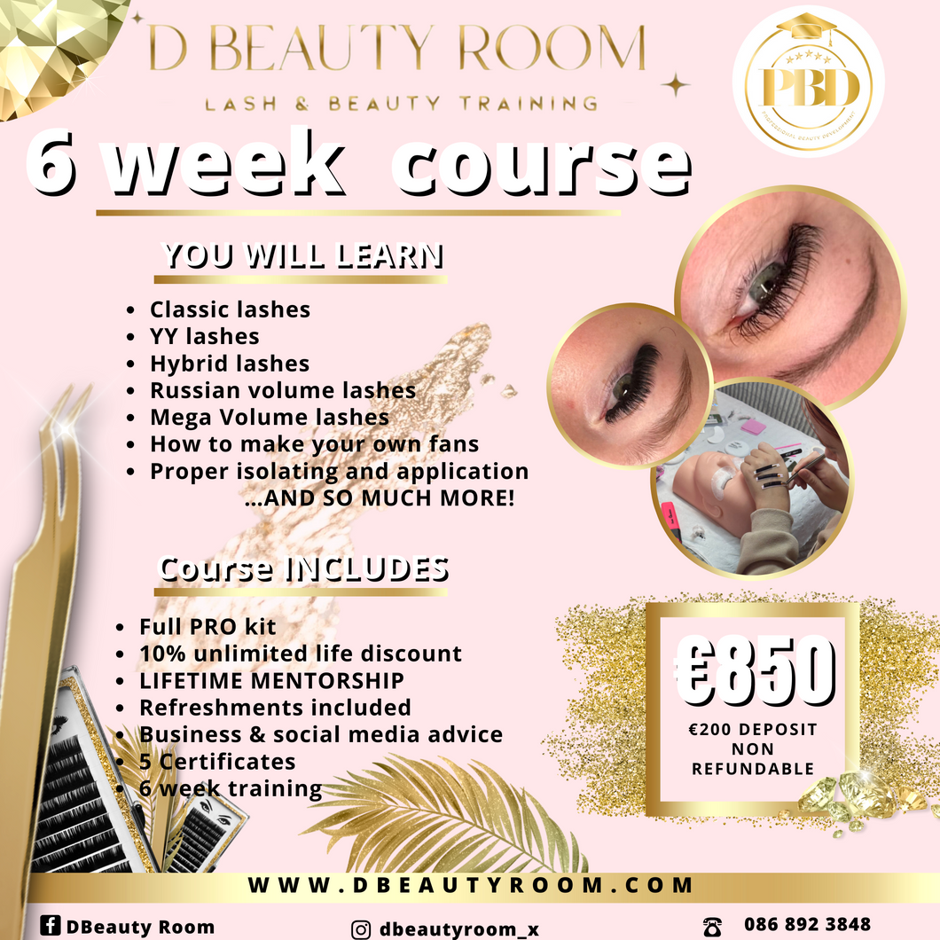 6 Week Lash Training Deposit