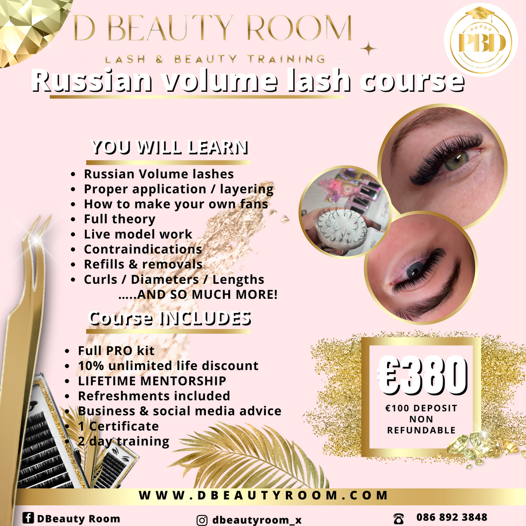 Russian Volume Lash Course Deposit